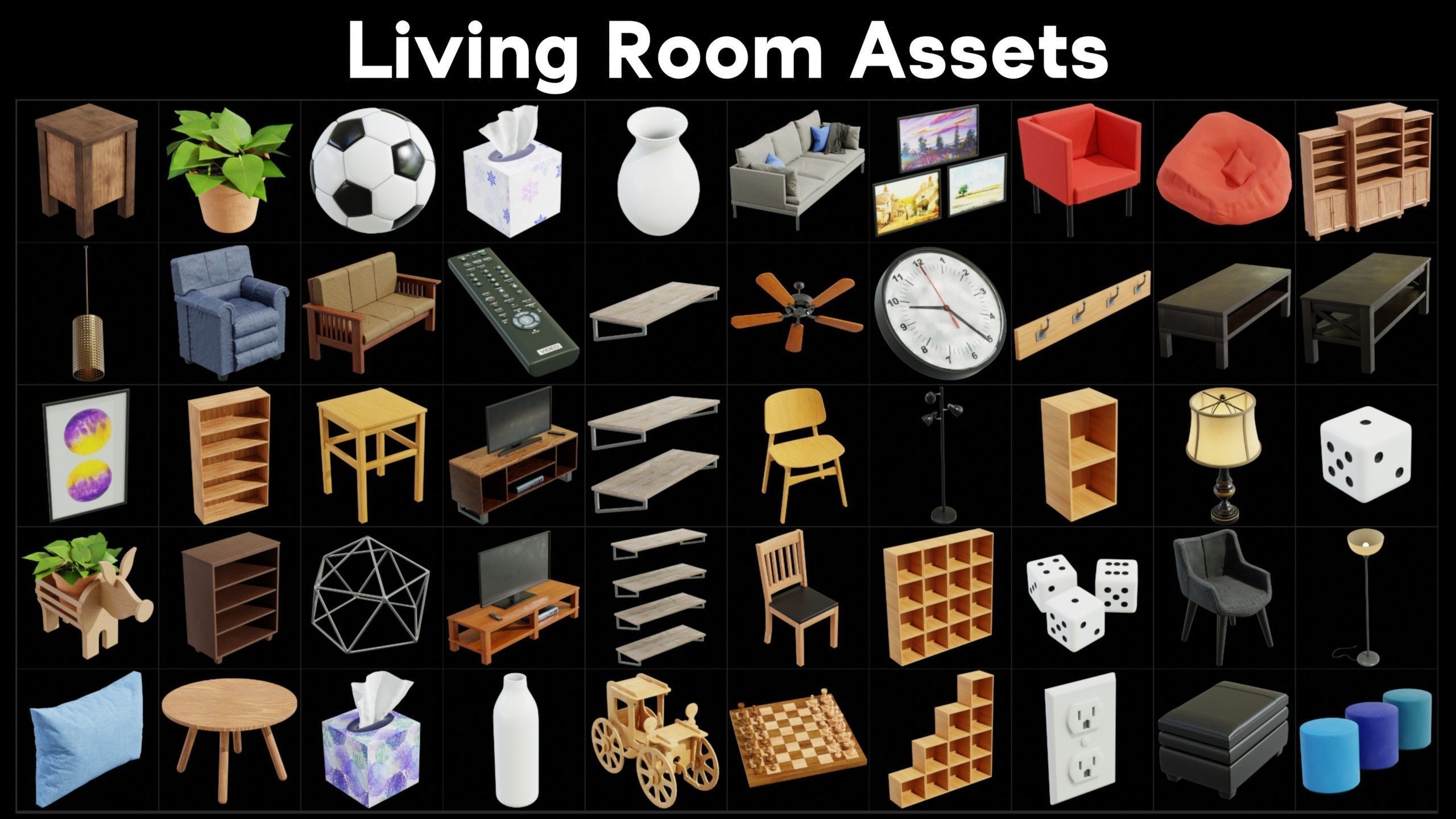 Furniture And Home Asset Pack - Blender 3D model_8