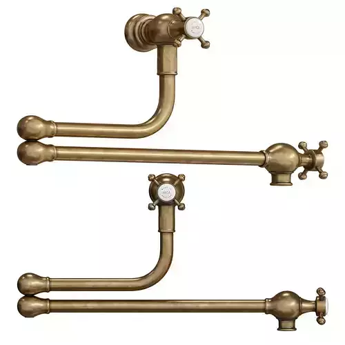 Aged Brass Pot Filler Tap by deVOL 3D model