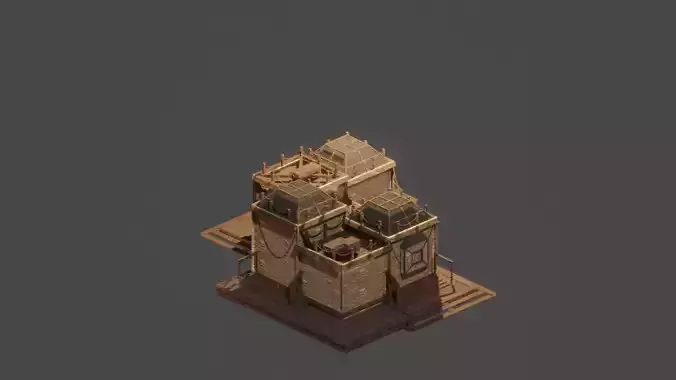 Medieval  House Town City Building Castle Tower Blender 18