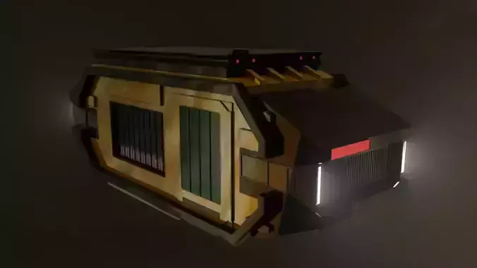 The Train in Cyberpunk style 3D model