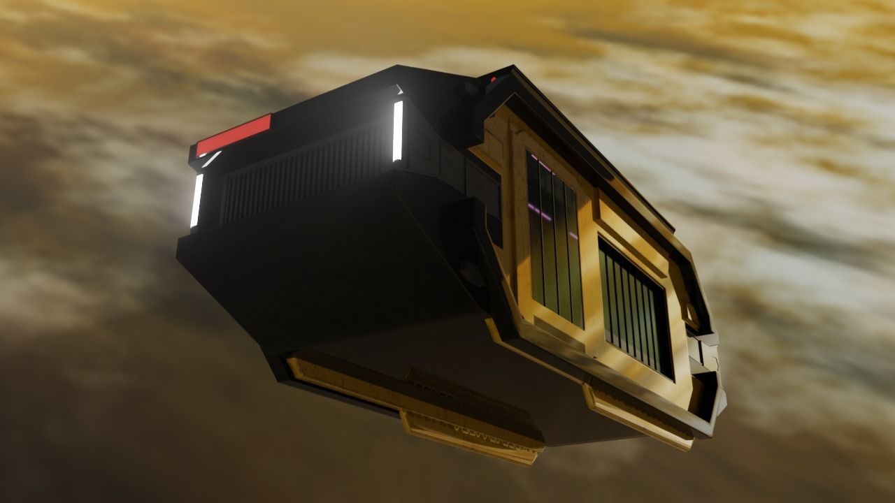 The Train in Cyberpunk style 3D model_1