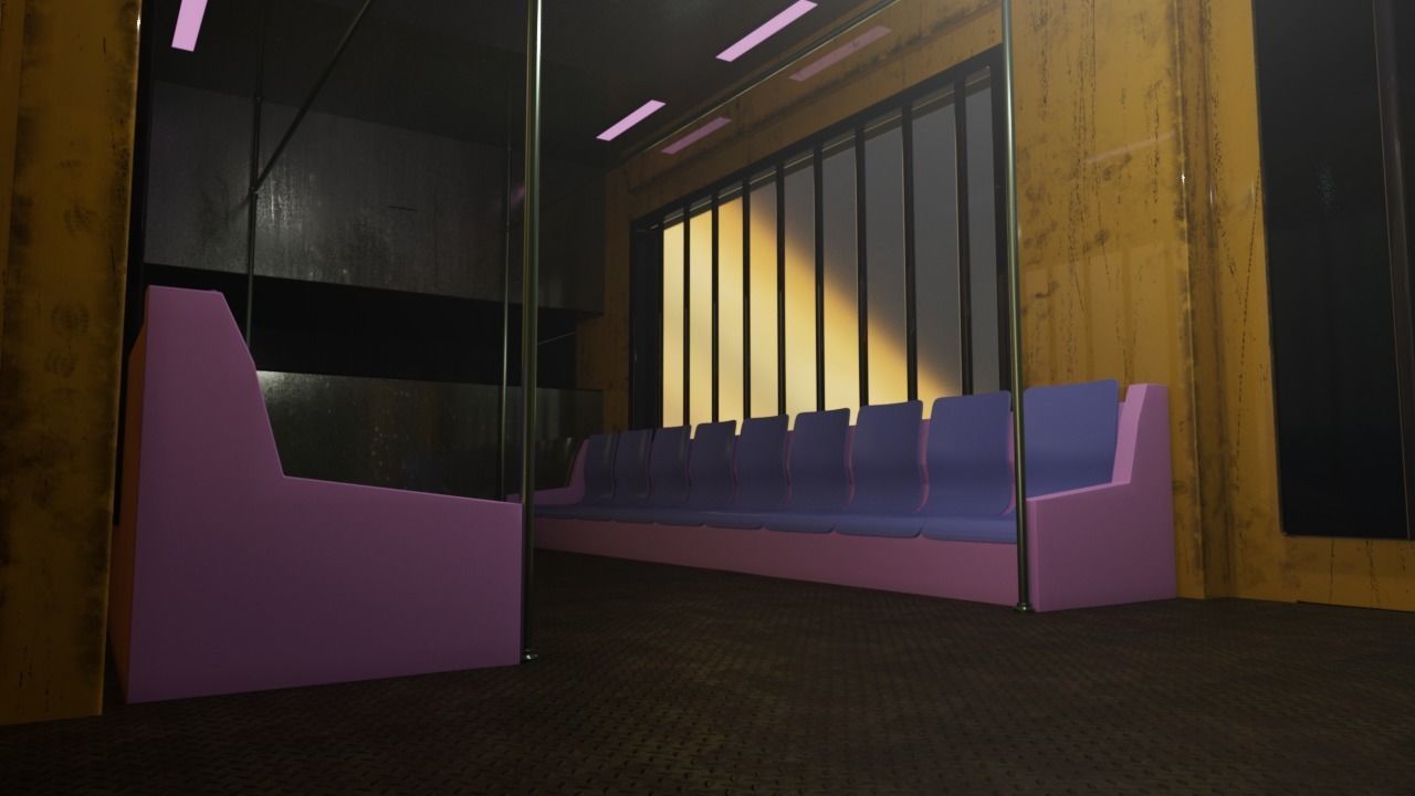 The Train in Cyberpunk style 3D model_2