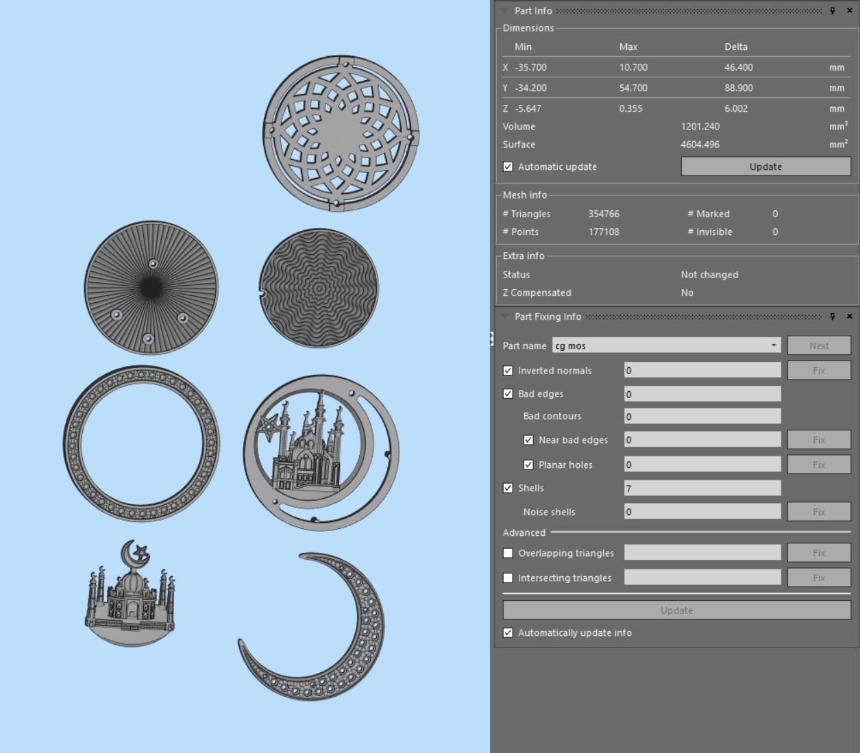 Diamond Mosque and Crescent  3D print model_7