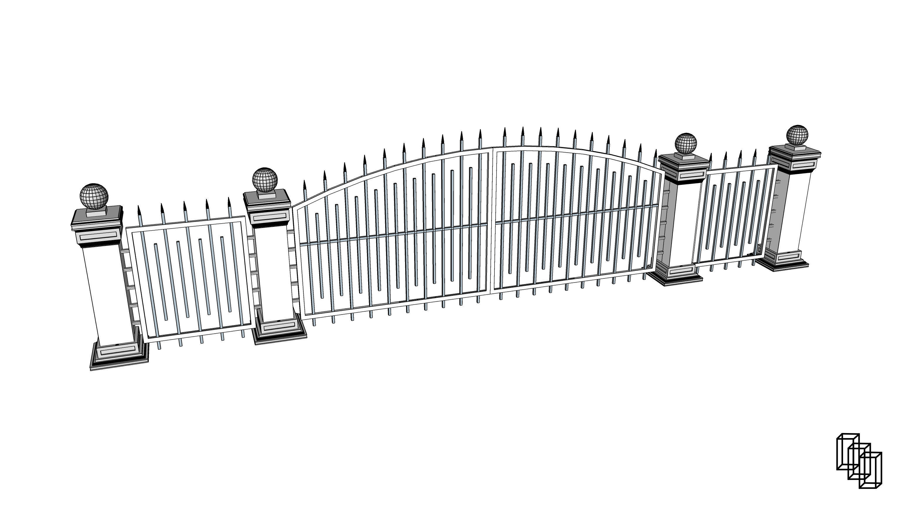 Models For Gate Custom Gate 3D model | CGTrader