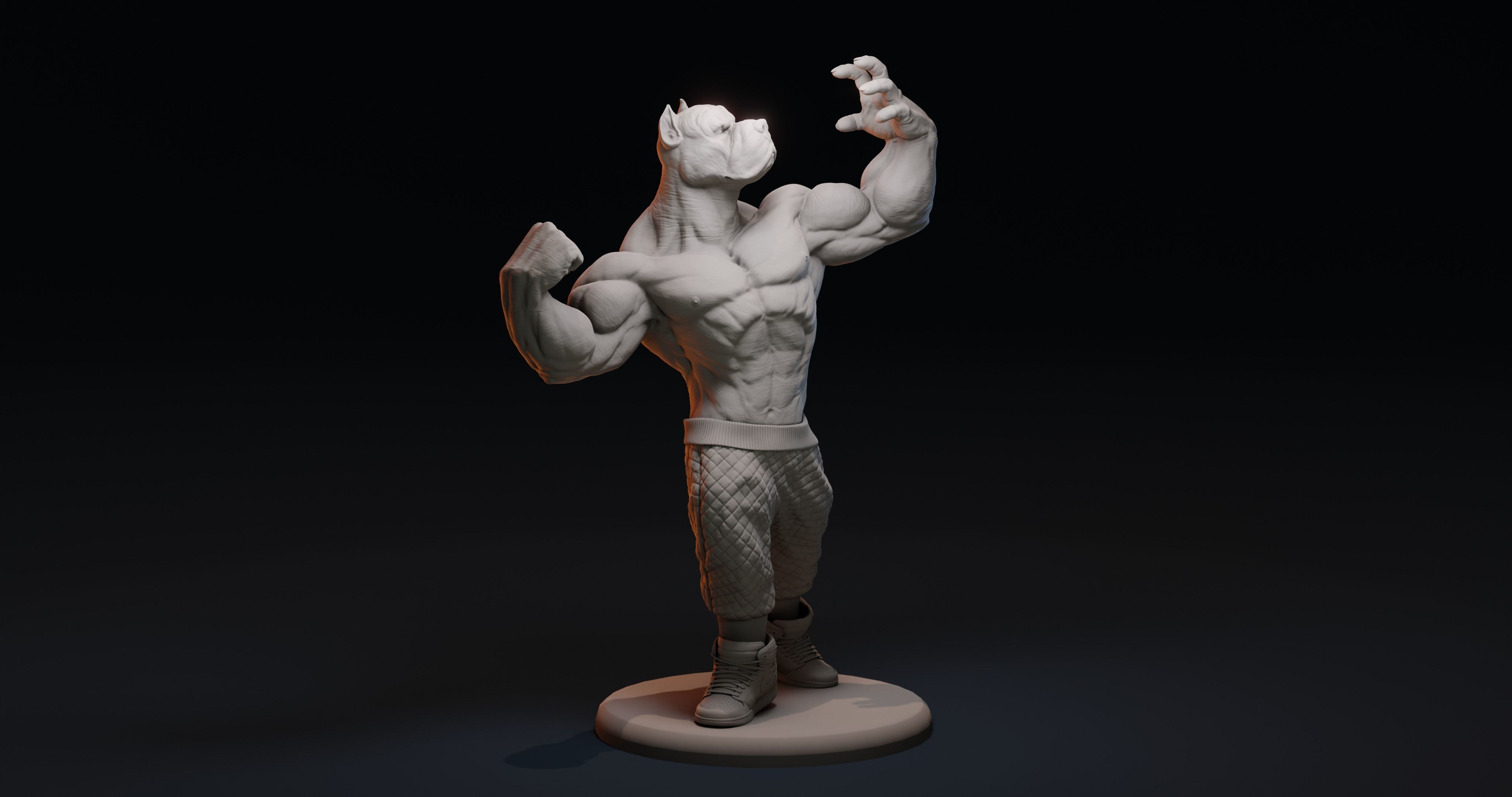 PITBULL UNWAVERING STRENGTH 3D print model_14