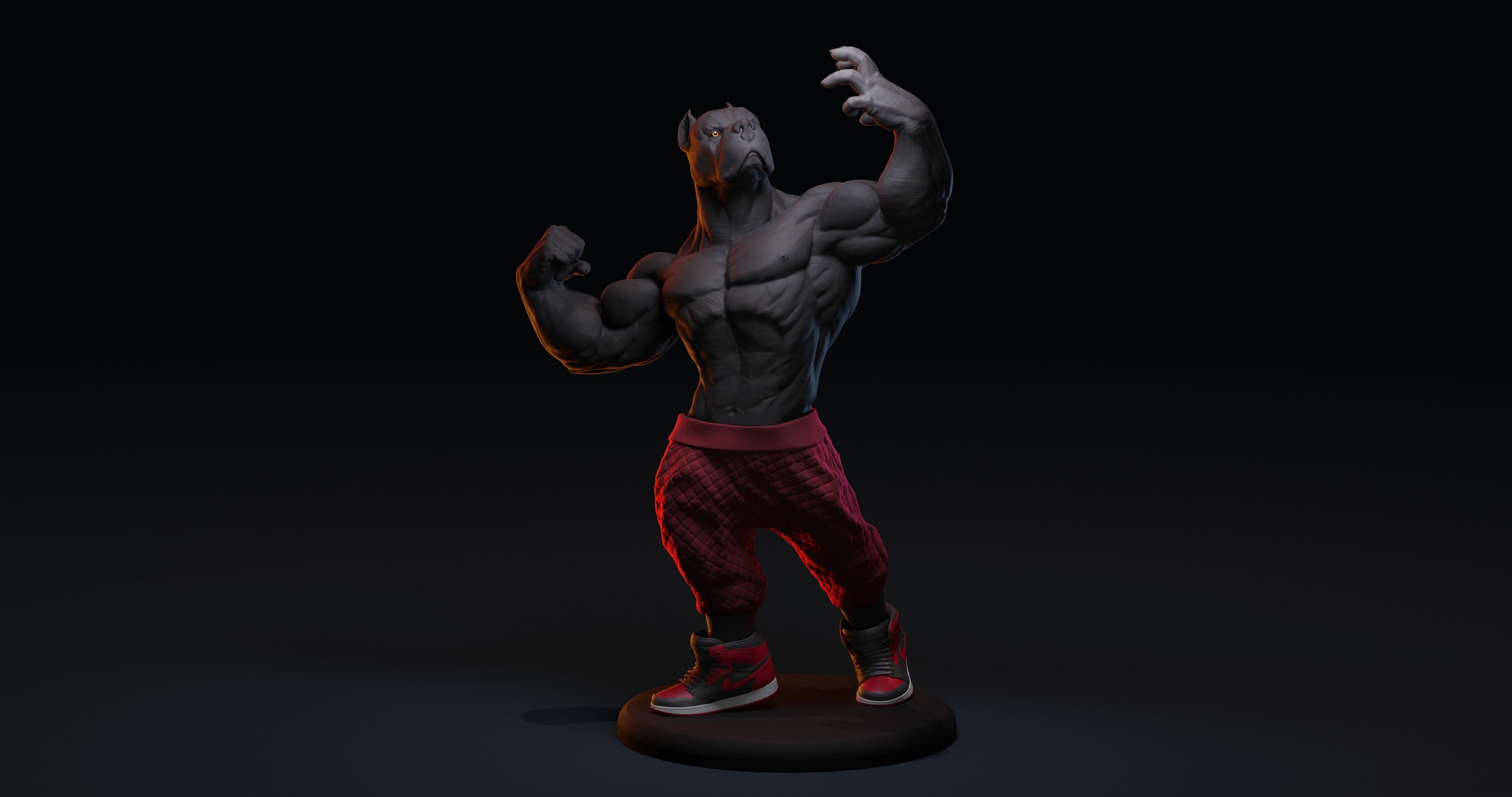 PITBULL UNWAVERING STRENGTH 3D print model_11
