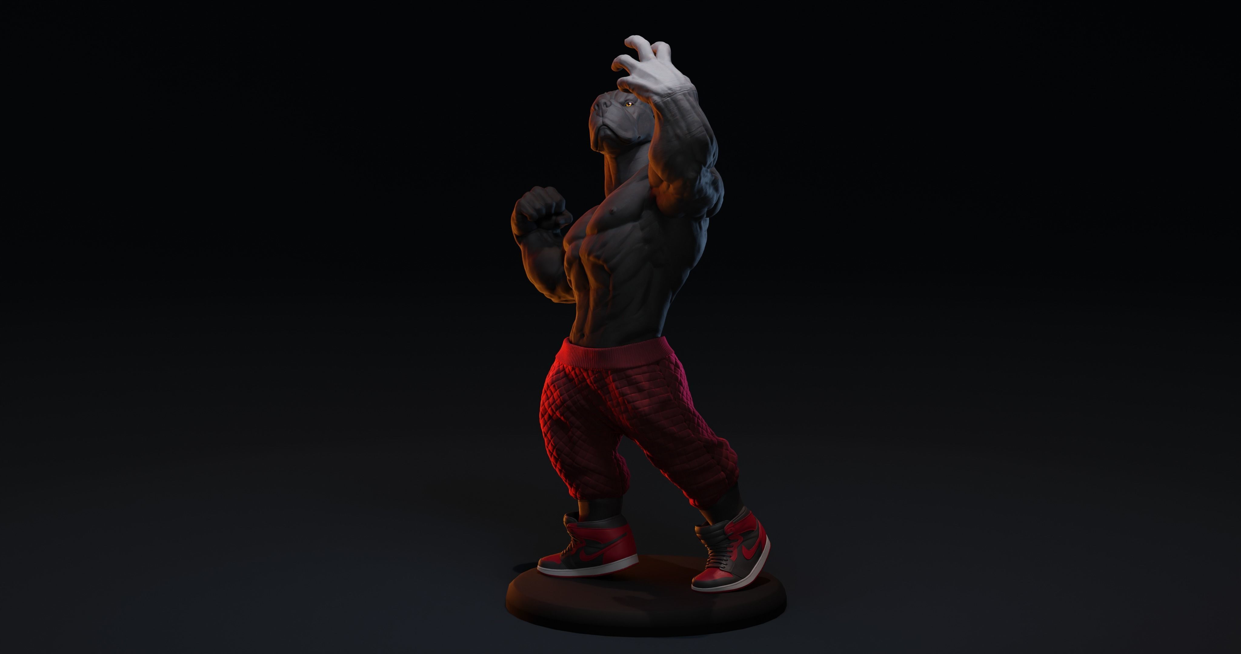 PITBULL UNWAVERING STRENGTH 3D print model_9