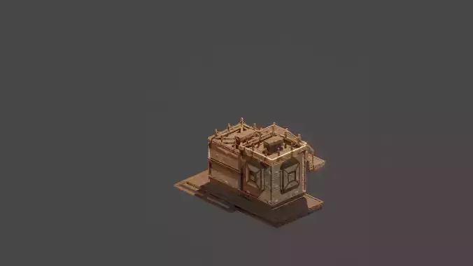Medieval  House Town City Building Castle Tower Blender 02