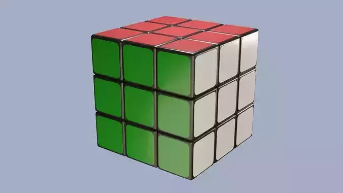Rubik Cube animation Low-poly 3D model