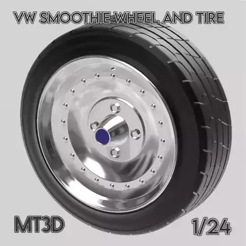 VW EMPI STYLE SMOOTHIE WHEEL AND STRETCHED TIRE  3D print model