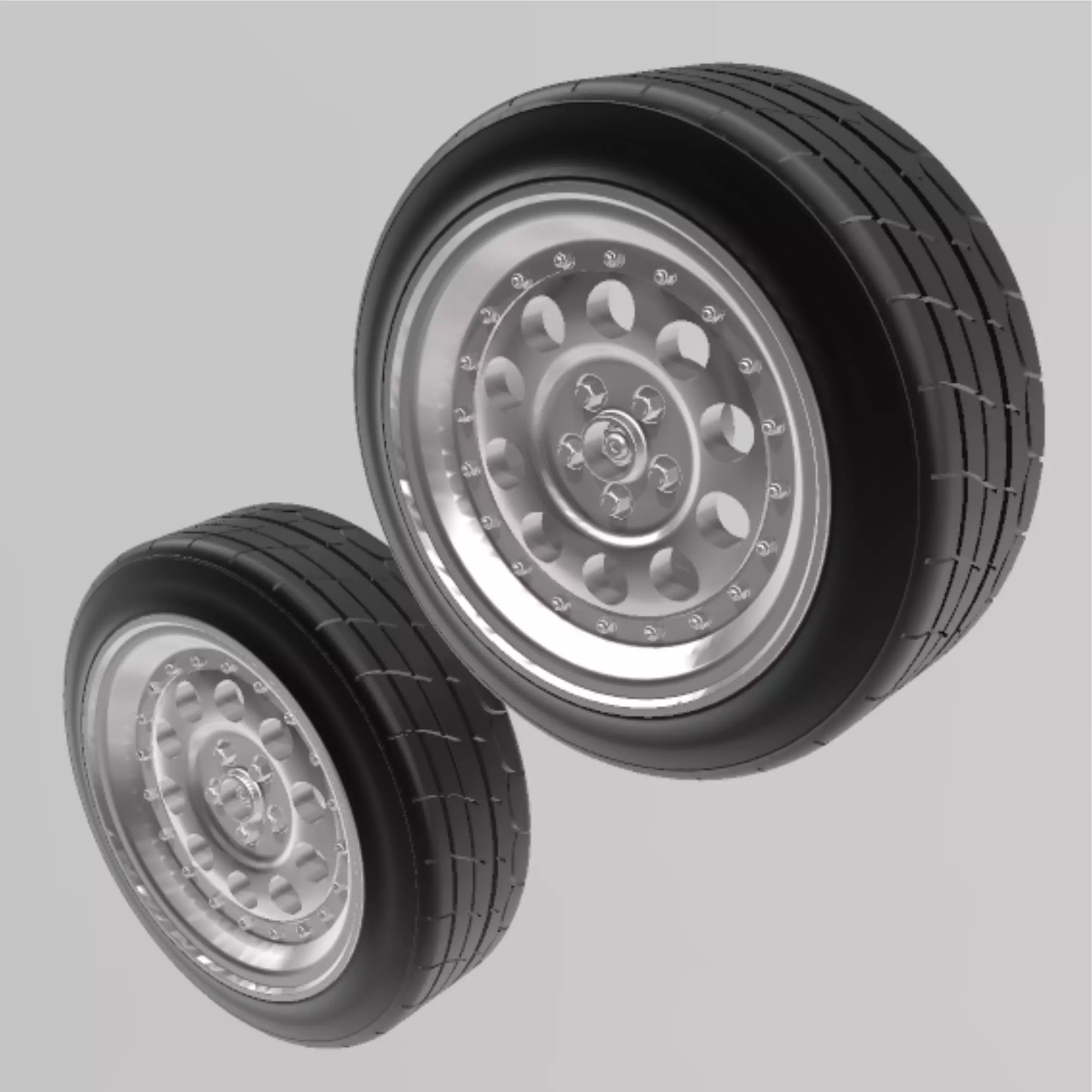 LANCIA 037 WHEELS AND STRETCHED TIRES FOR SCALE AUTOS 3D print model