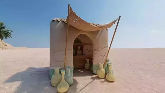 A shop selling pottery