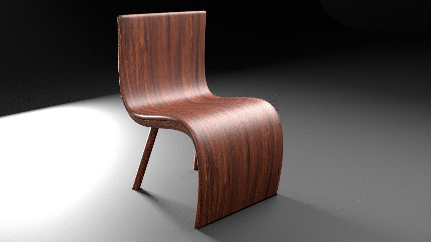 futuristic  wooden dining table Free 3D model_1