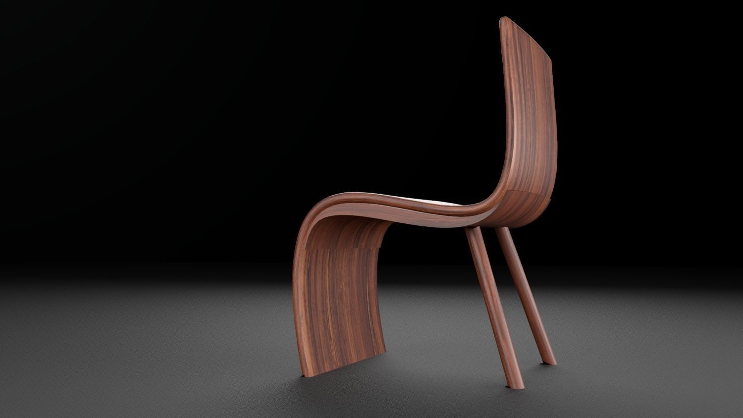 futuristic  wooden dining table Free 3D model_3