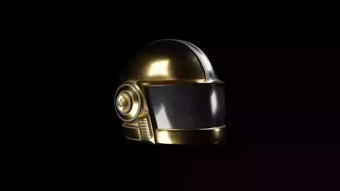 Daft Punk Style Helmet Low-poly 3D model