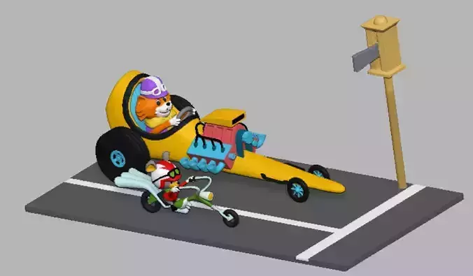 Motormouse and Autocat 3D print model Motormouse and Autocat 3D print model