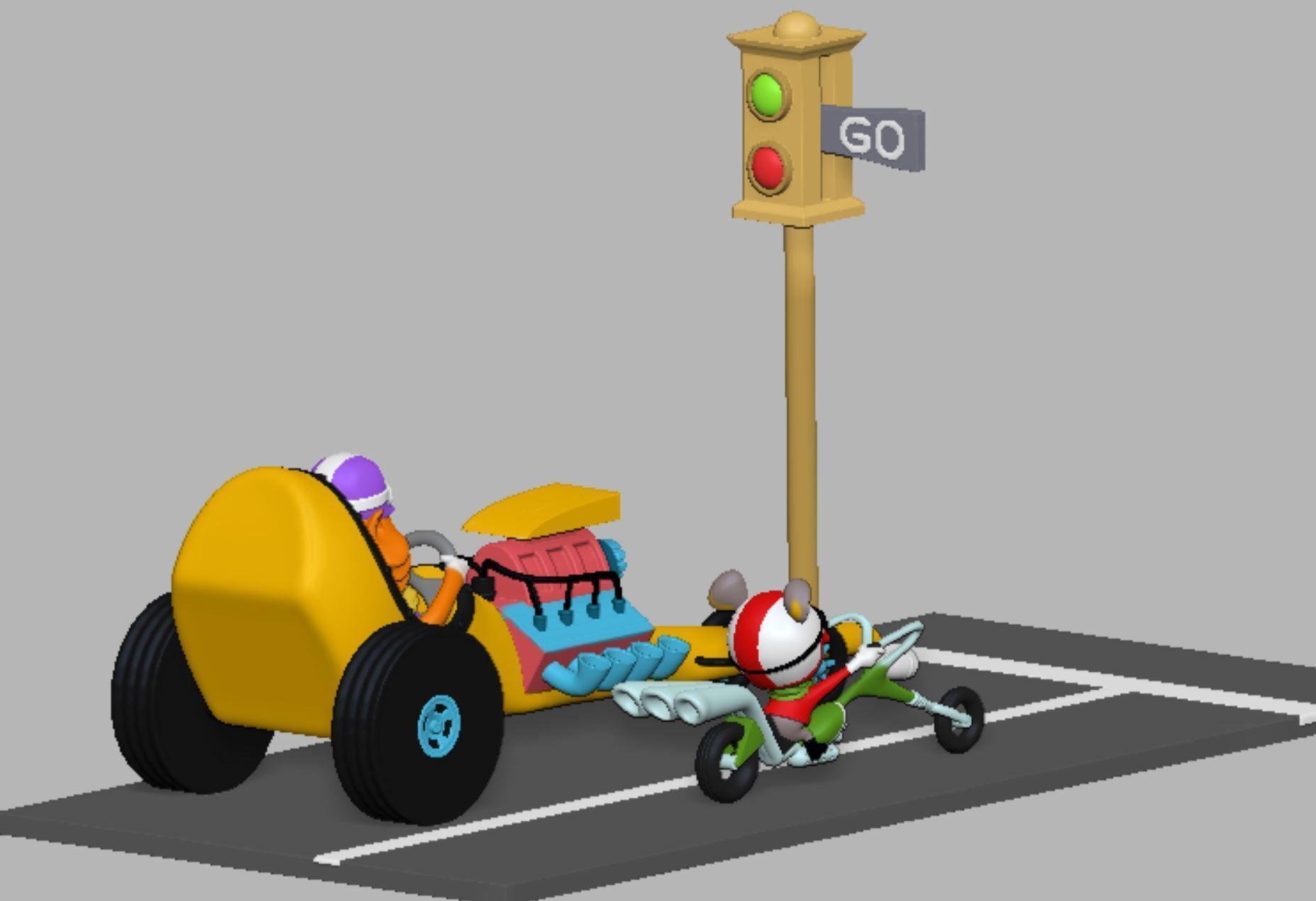 Motormouse and Autocat 3D print model_2