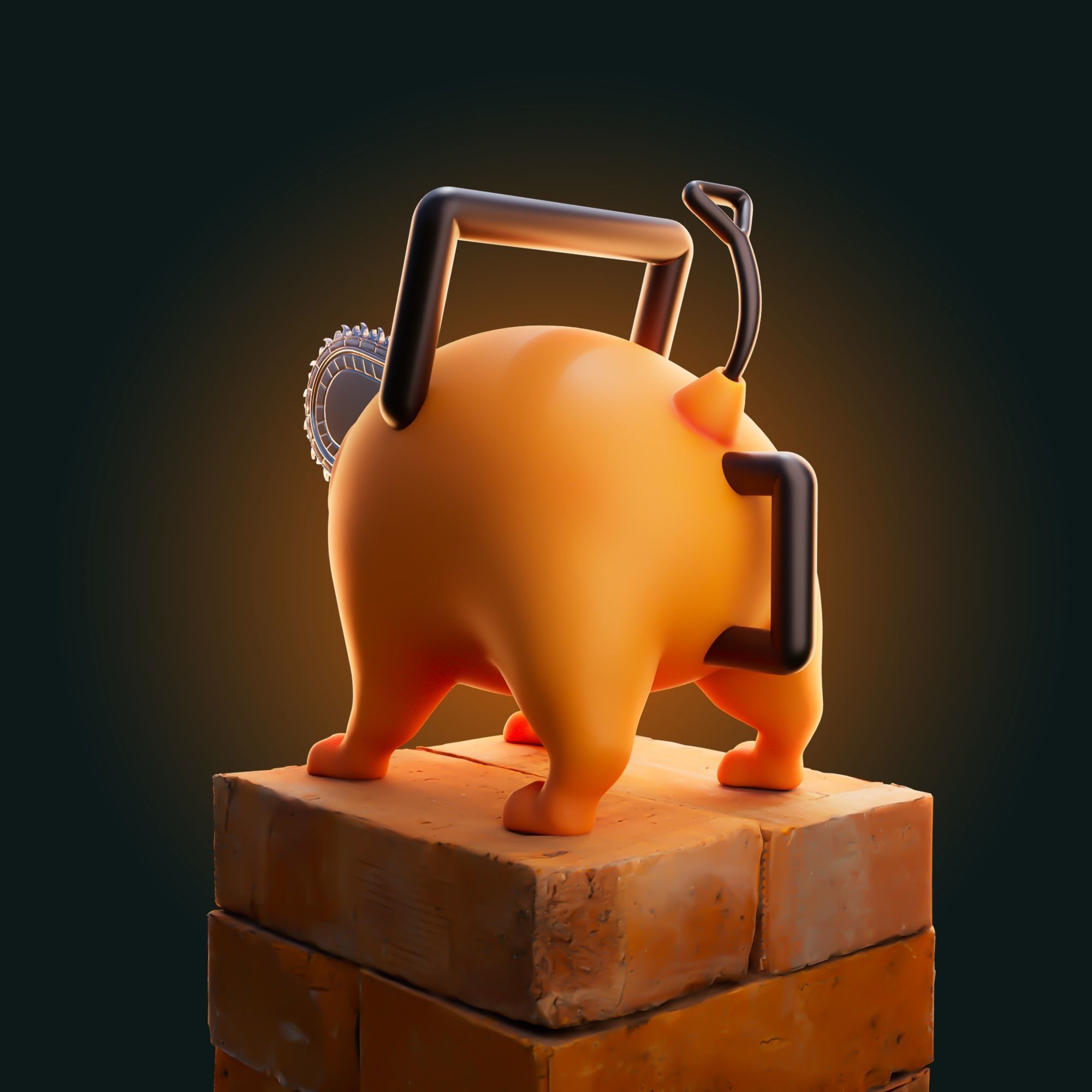 Pochita Chainsaw Man 3D print model_11