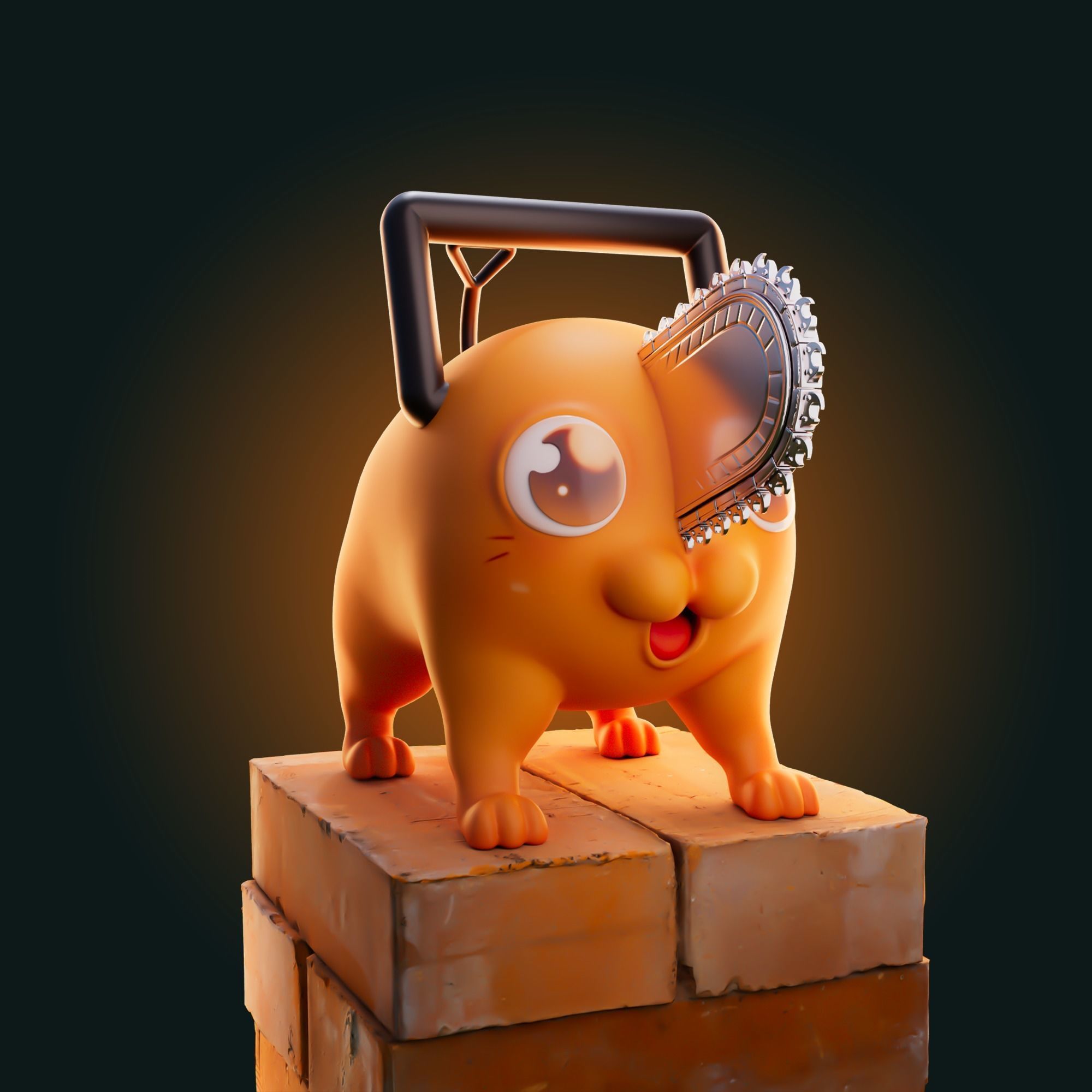 Pochita Chainsaw Man 3D print model_5