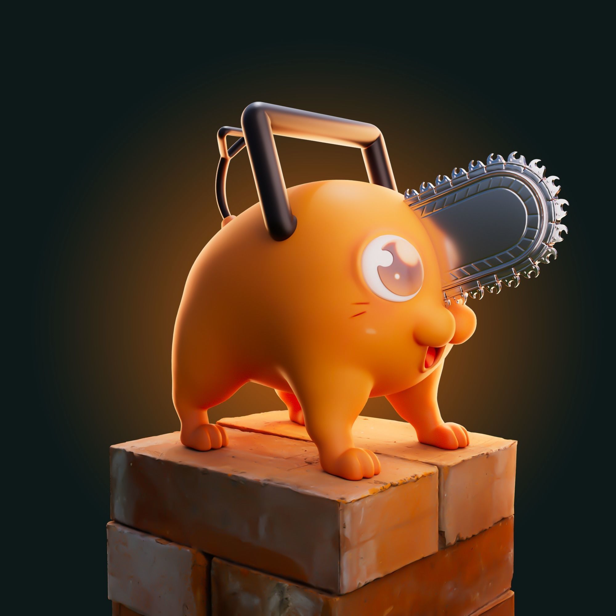 Pochita Chainsaw Man 3D print model_6