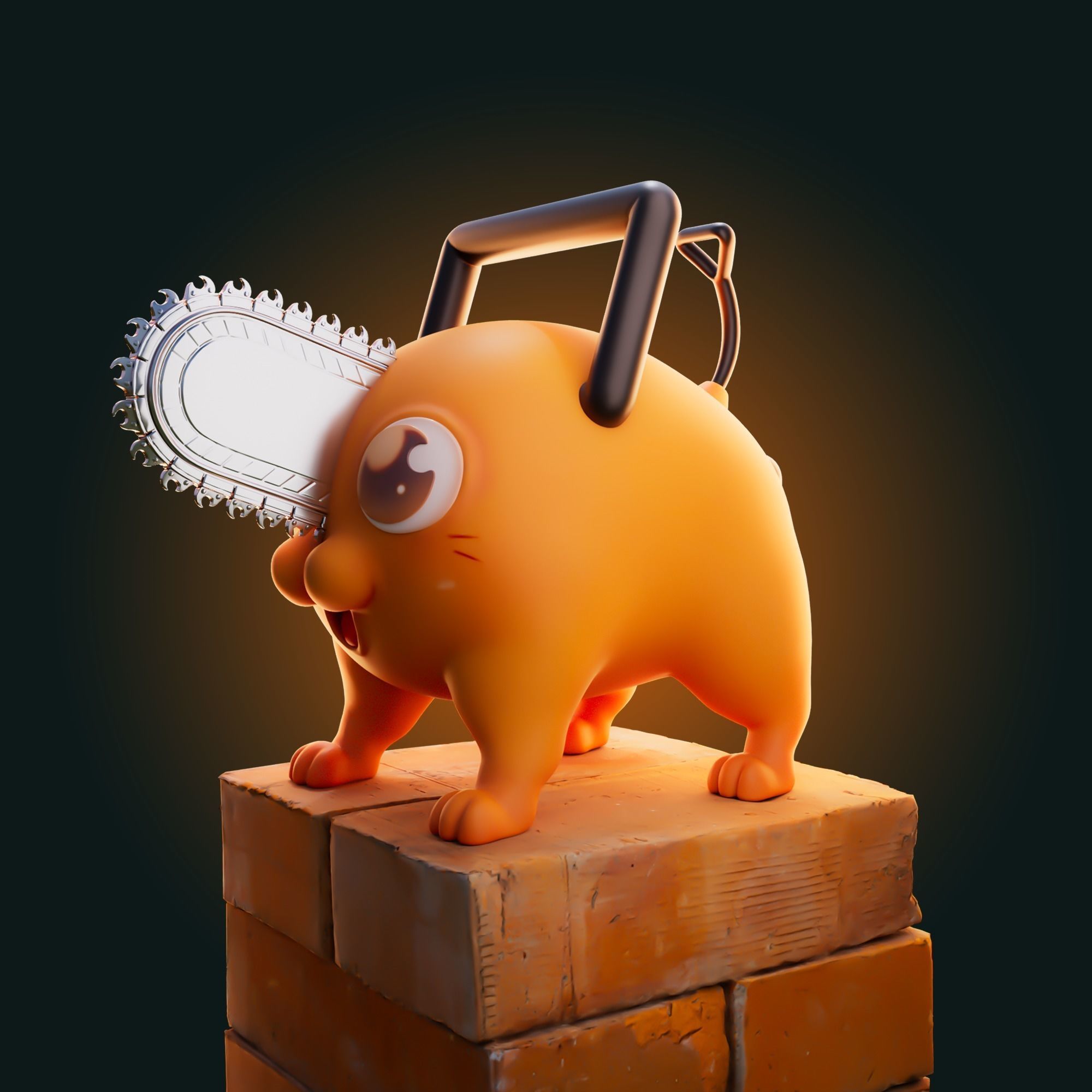 Pochita Chainsaw Man 3D print model_13