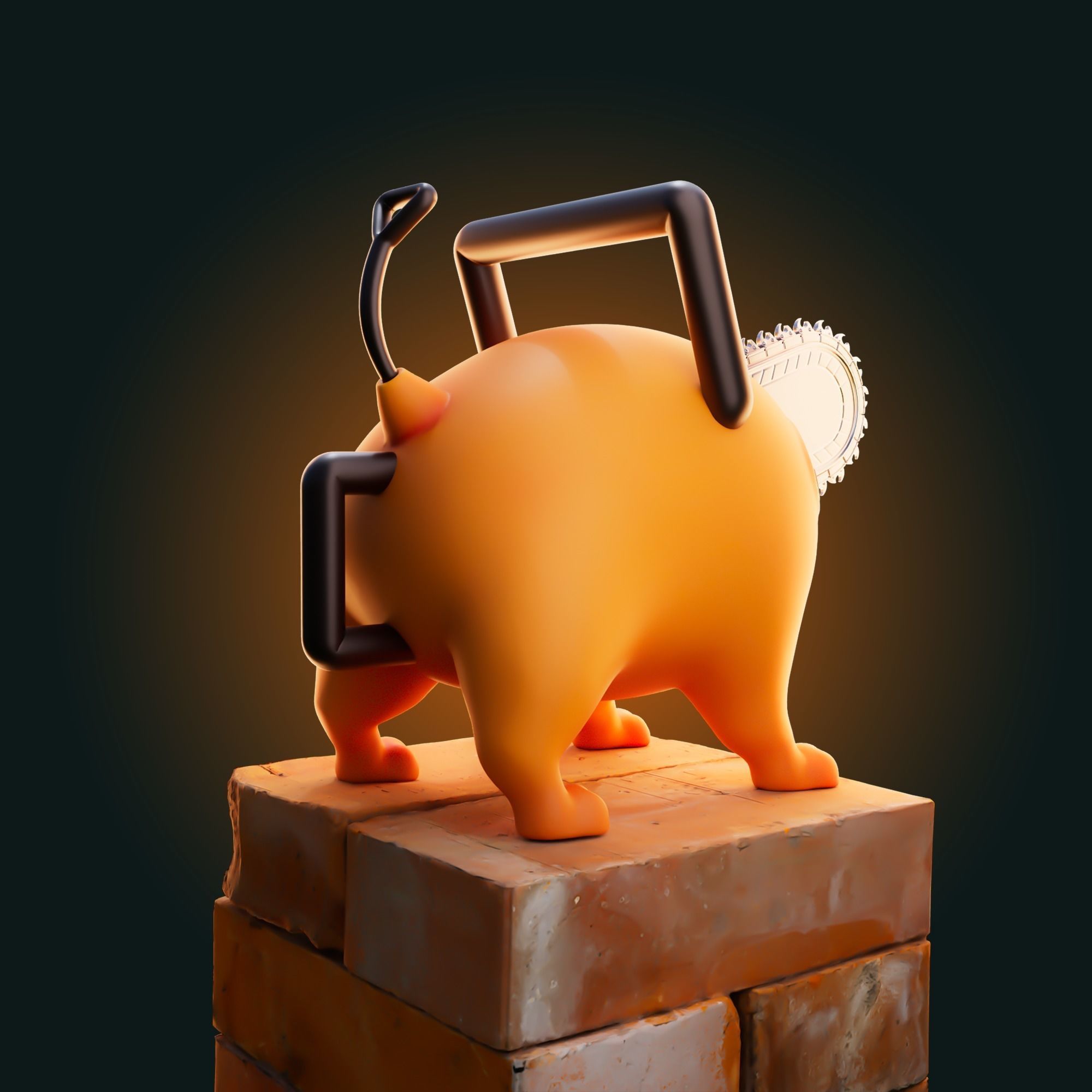 Pochita Chainsaw Man 3D print model_8