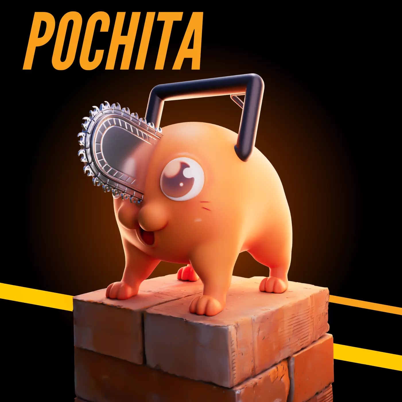 Pochita Chainsaw Man 3D print model_0
