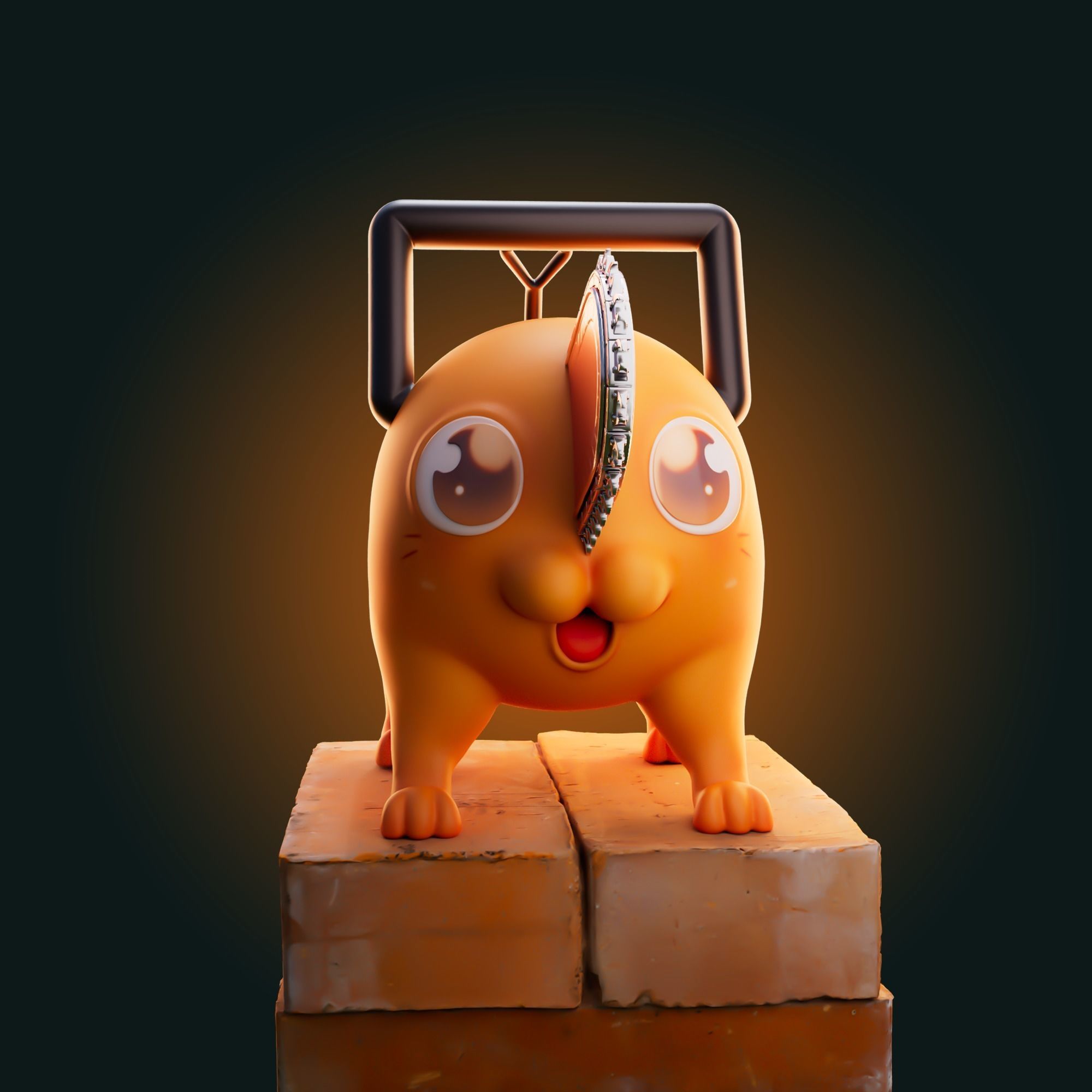 Pochita Chainsaw Man 3D print model_4