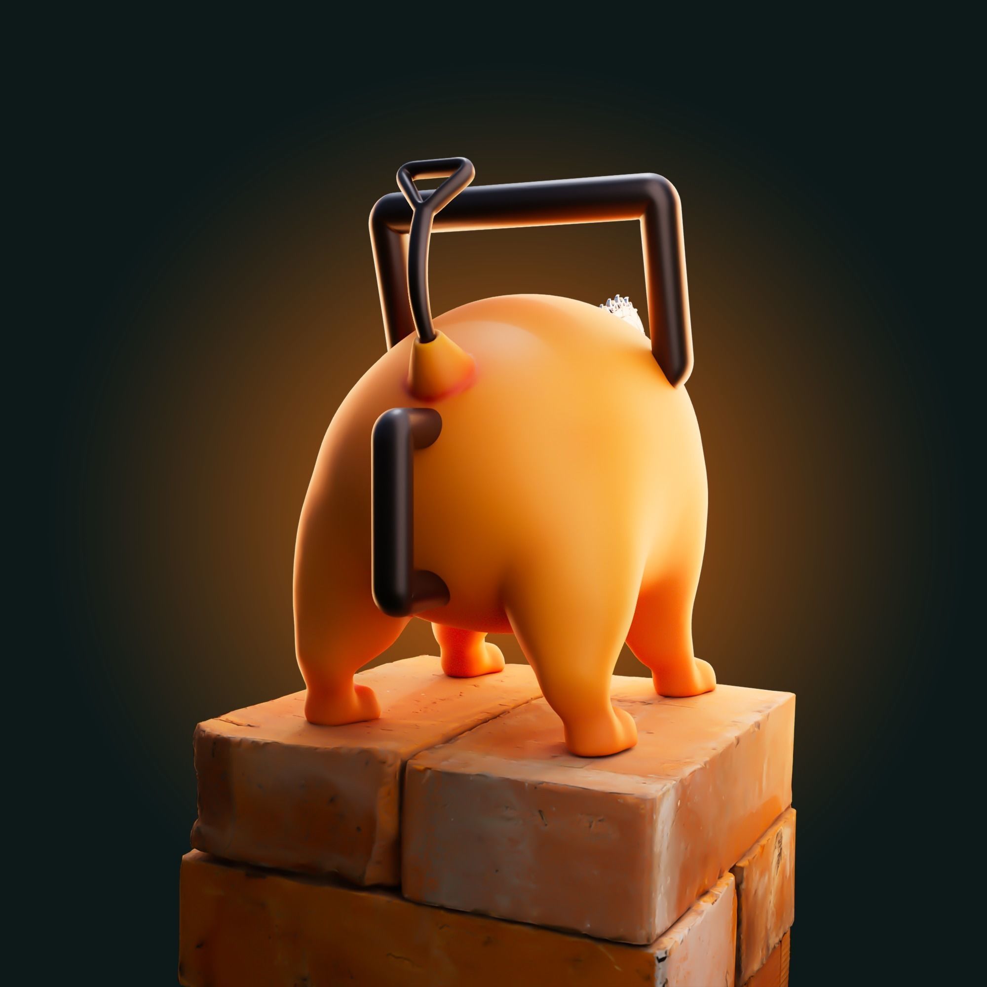 Pochita Chainsaw Man 3D print model_9