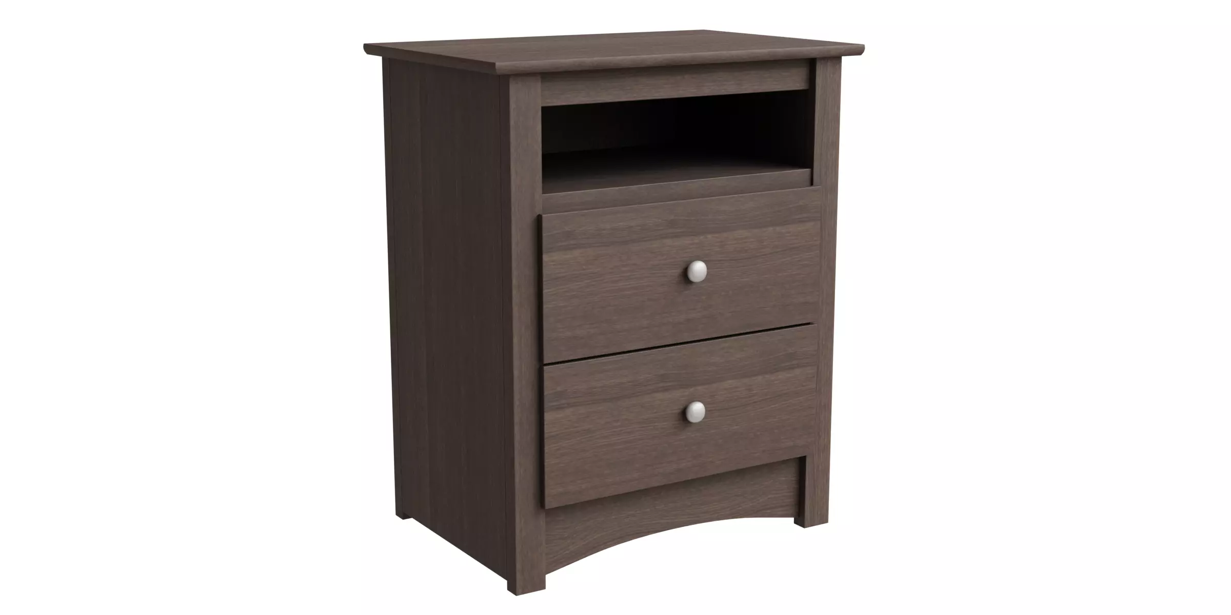 Wooden 2 Drawers Nightstand Free low-poly 3D model