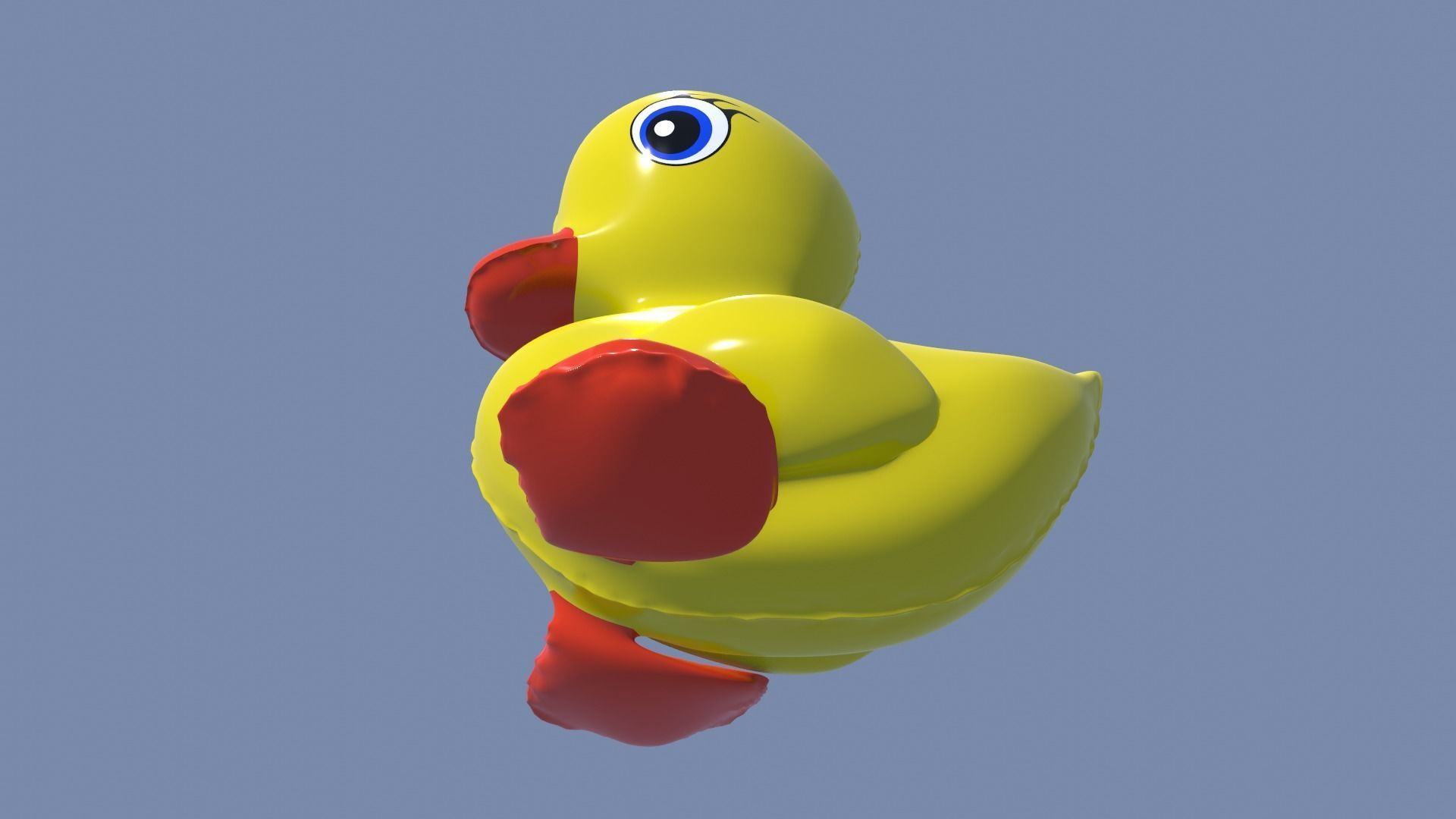 Inflatable Duck Toy 3D model_17