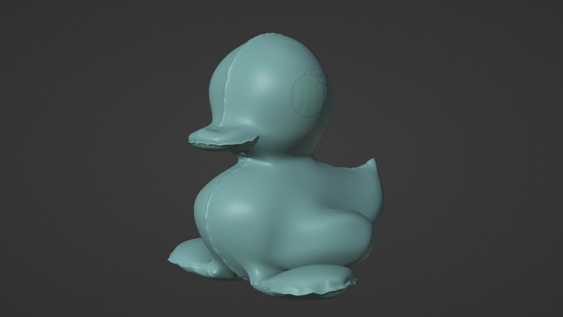 Inflatable Duck Toy 3D model_24