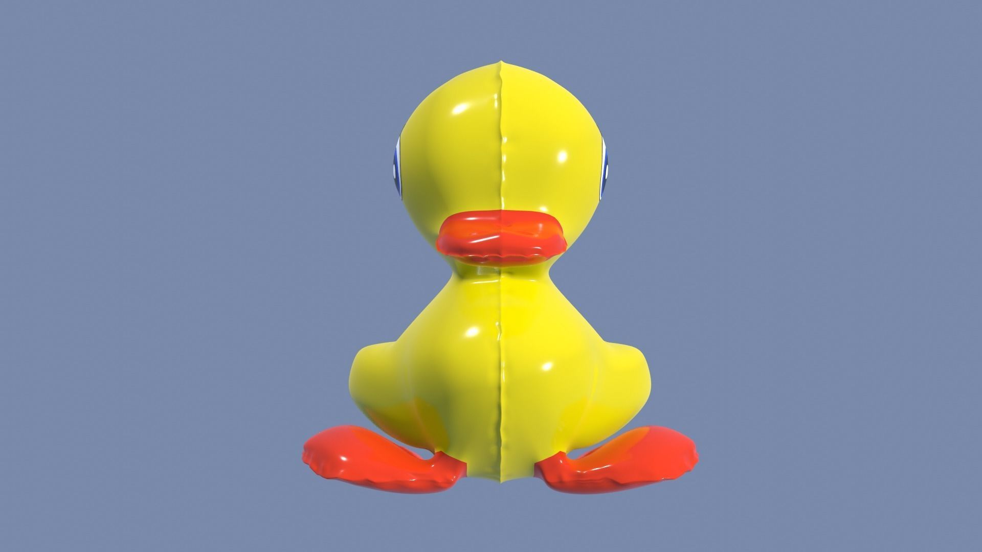 Inflatable Duck Toy 3D model_11
