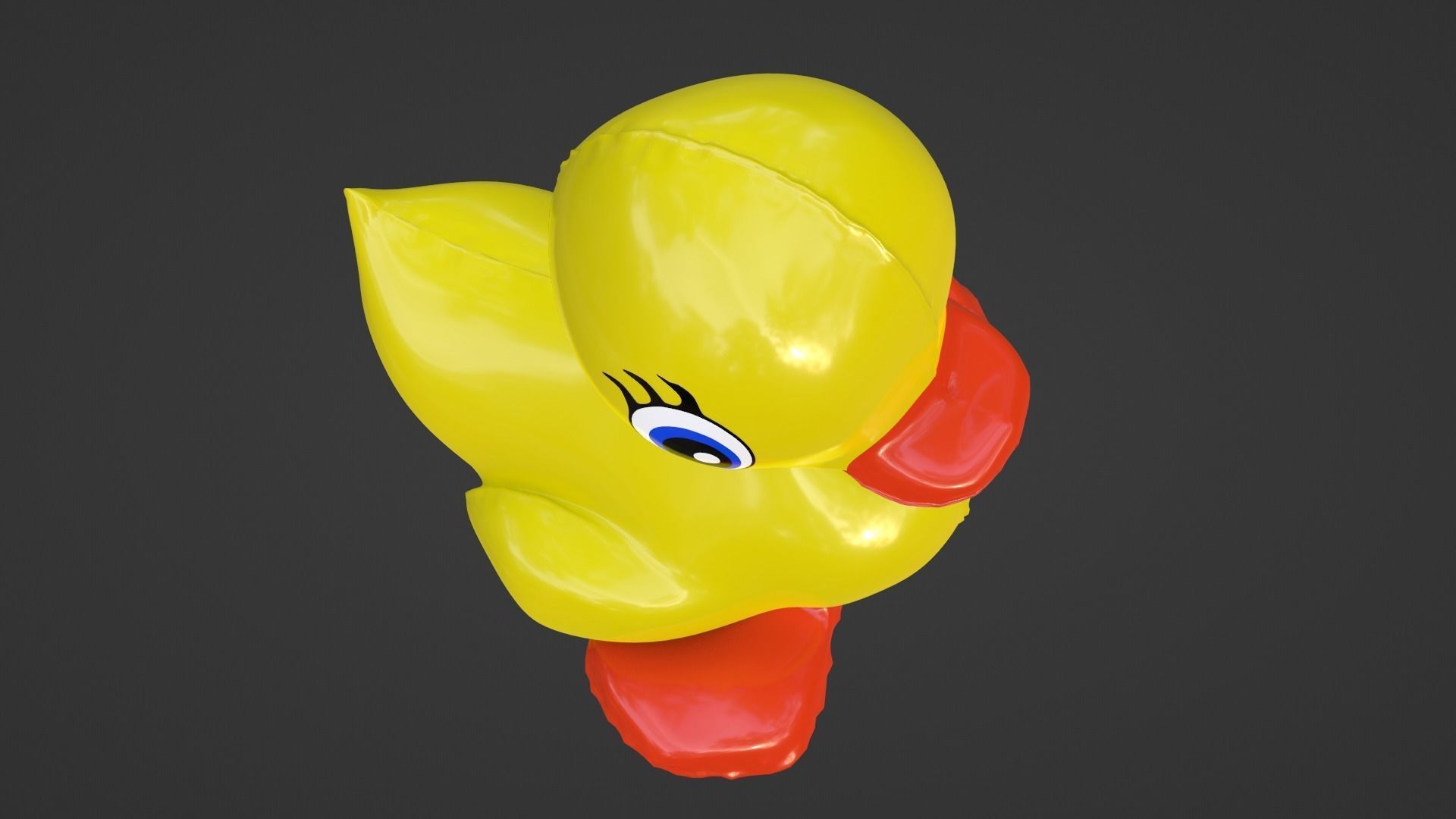 Inflatable Duck Toy 3D model_13