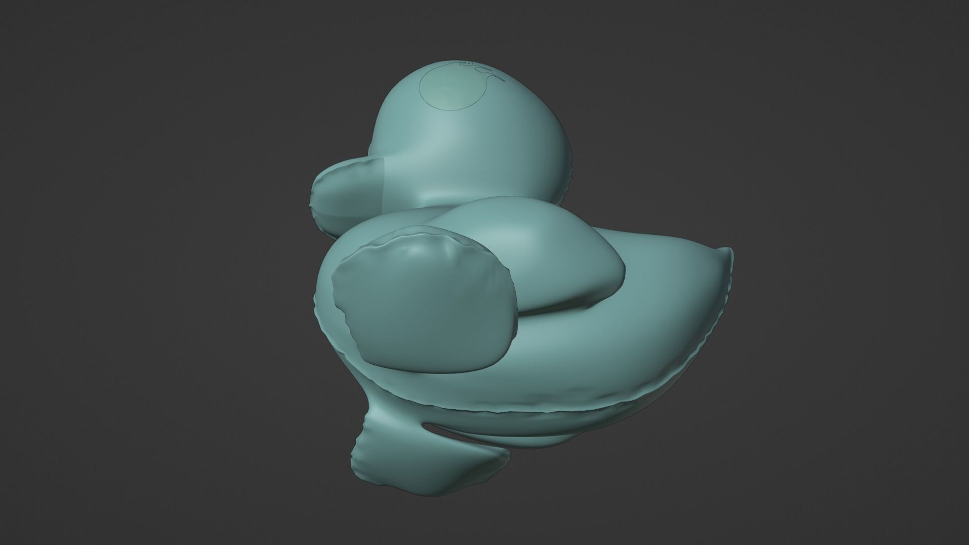 Inflatable Duck Toy 3D model_15