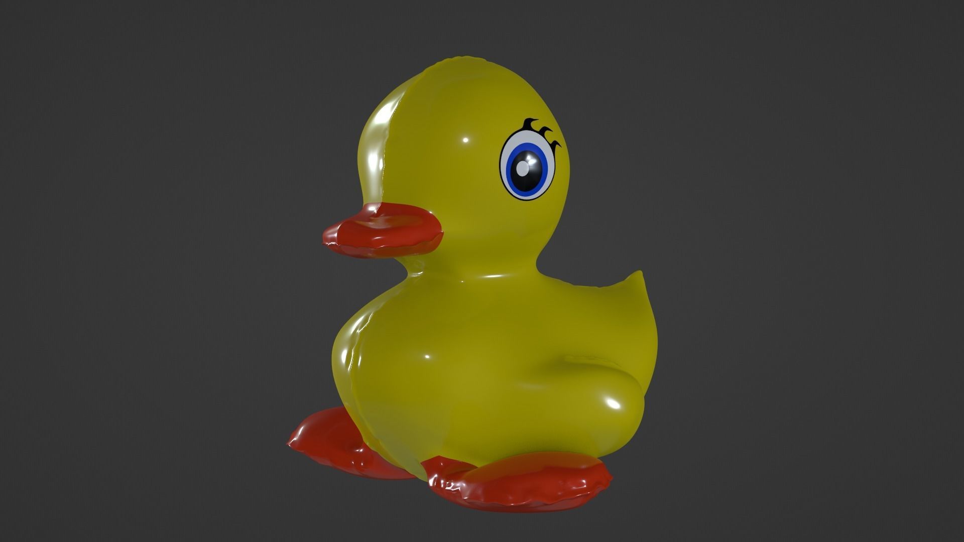 Inflatable Duck Toy 3D model_25