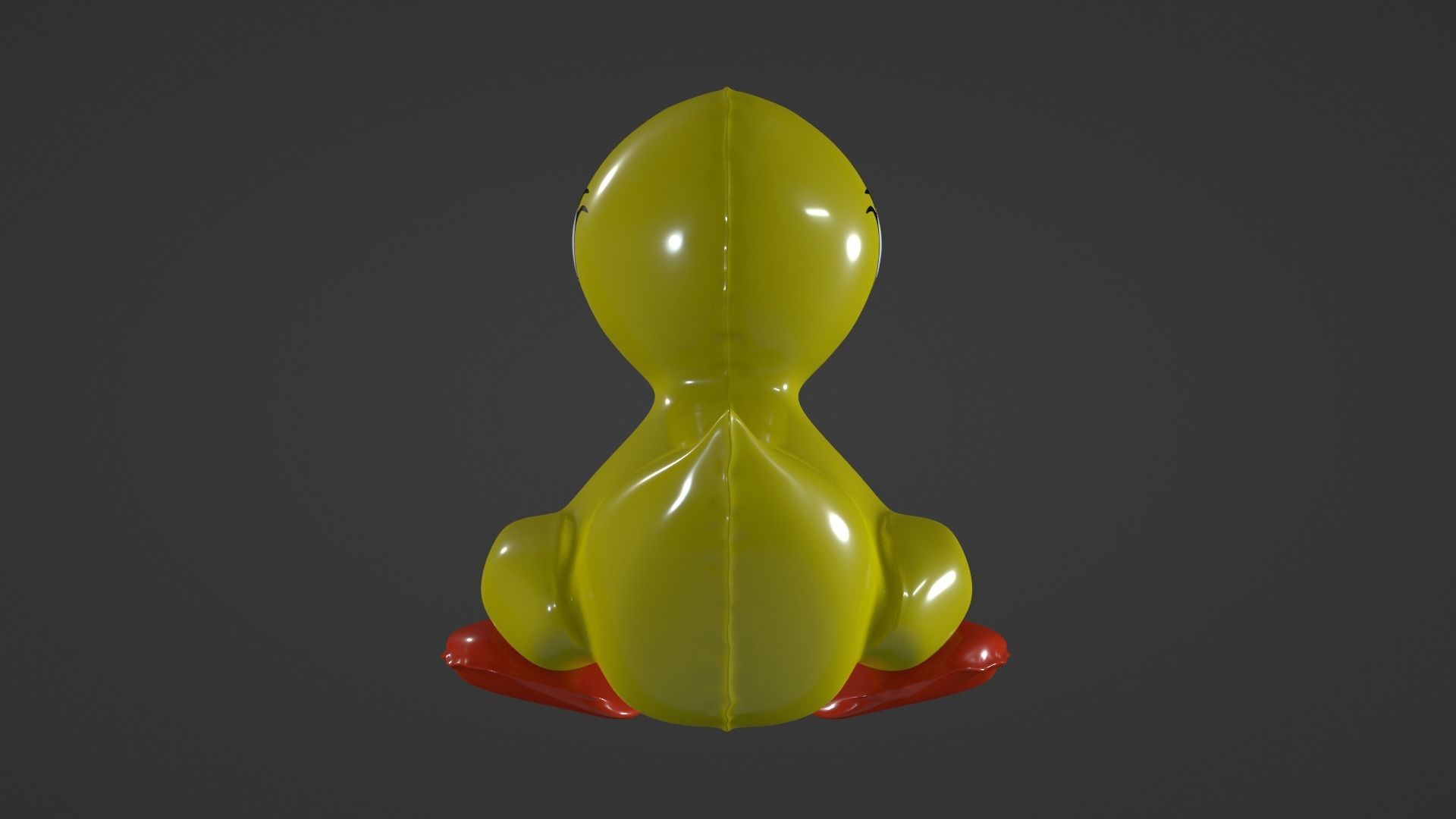Inflatable Duck Toy 3D model_19