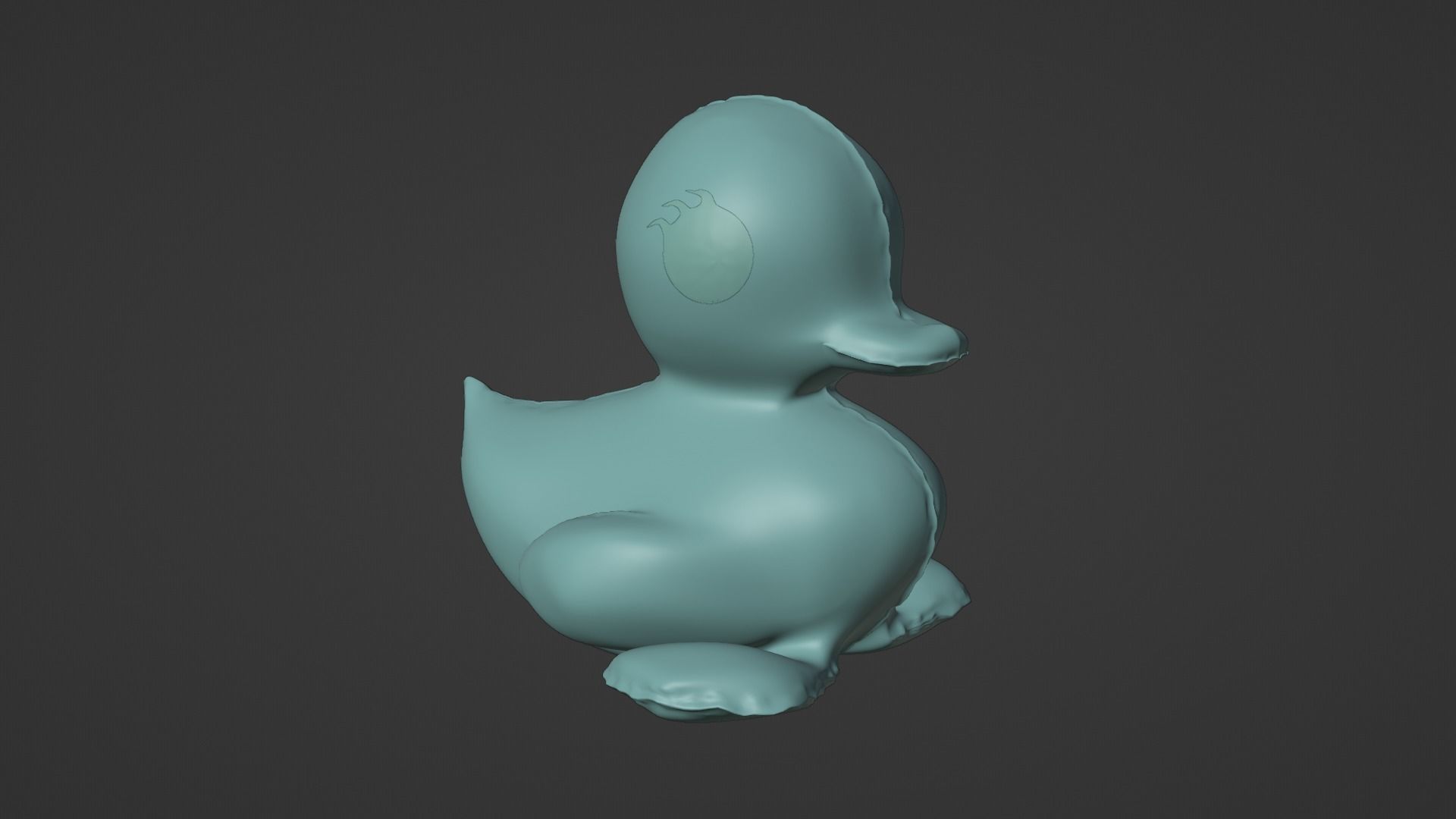 Inflatable Duck Toy 3D model_3