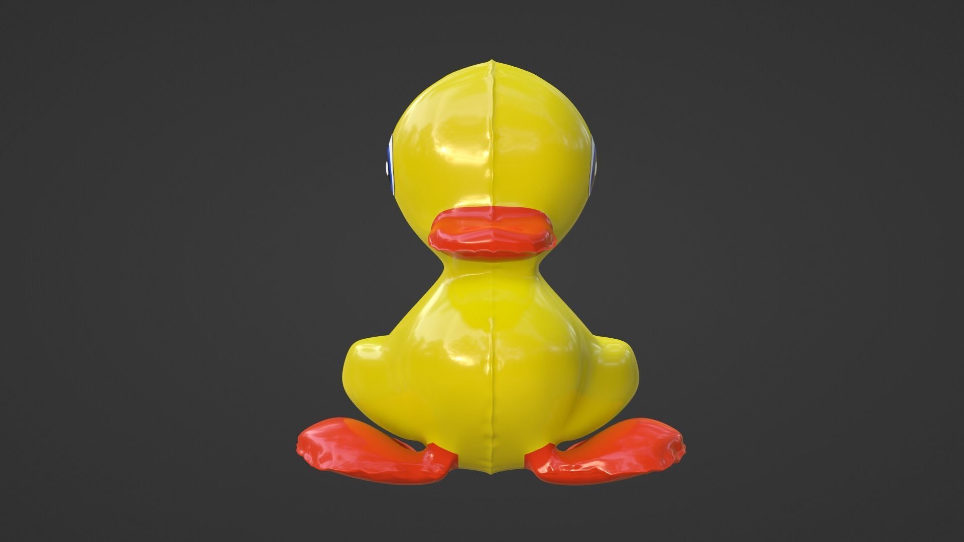 Inflatable Duck Toy 3D model_9