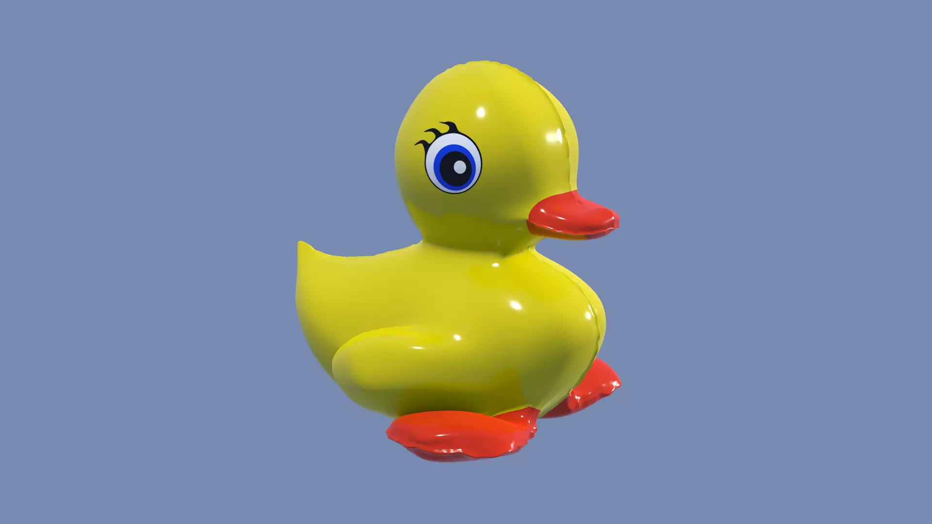 Inflatable Duck Toy 3D model_0