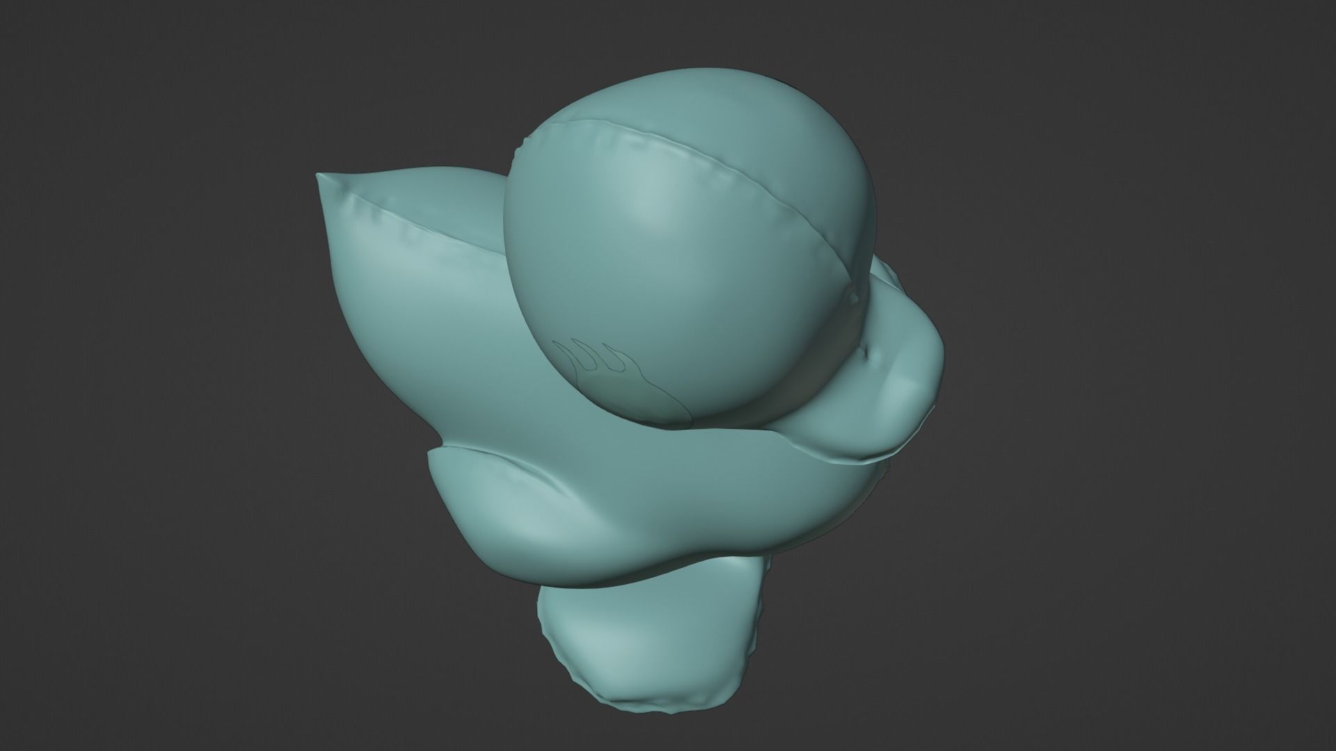 Inflatable Duck Toy 3D model_12