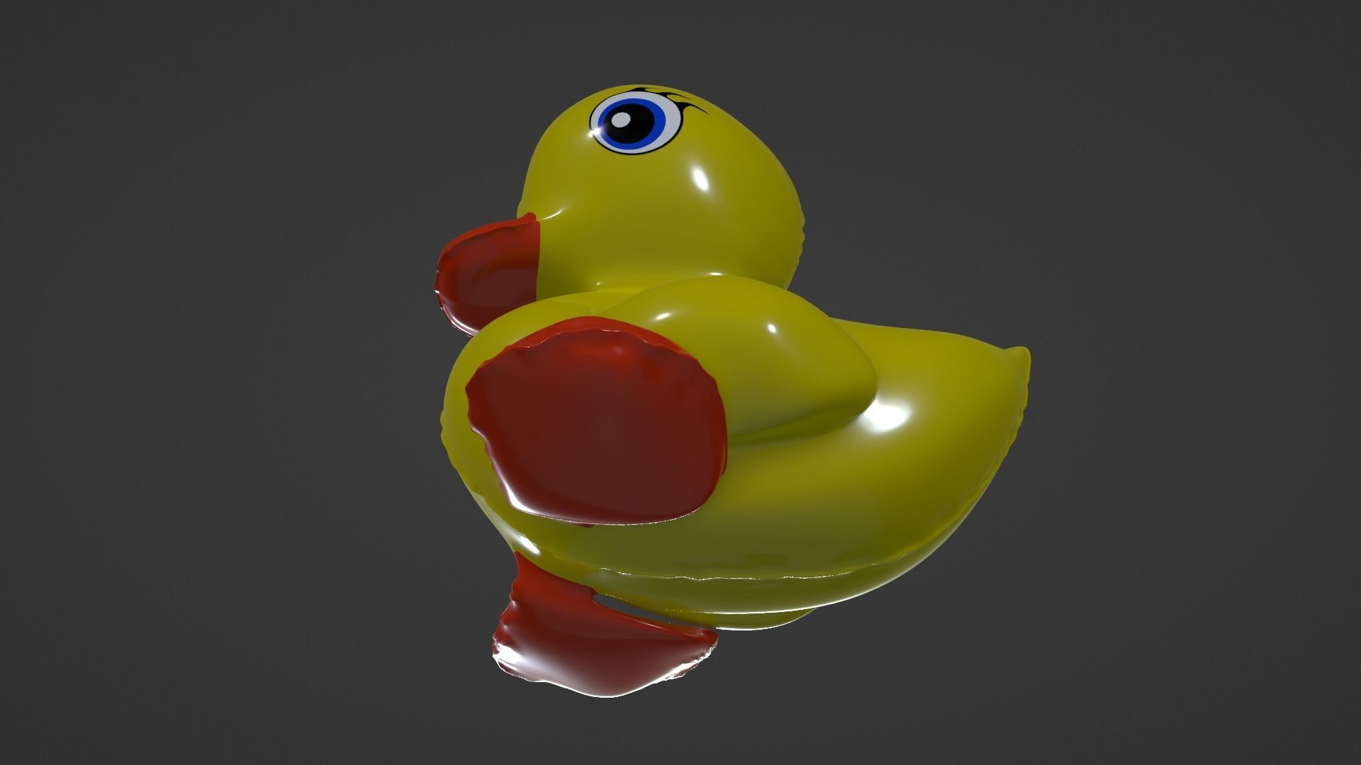 Inflatable Duck Toy 3D model_16