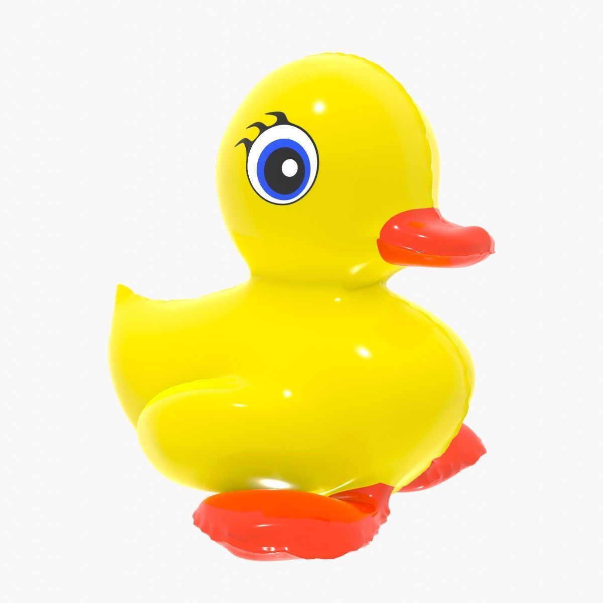 Inflatable Duck Toy 3D model_2