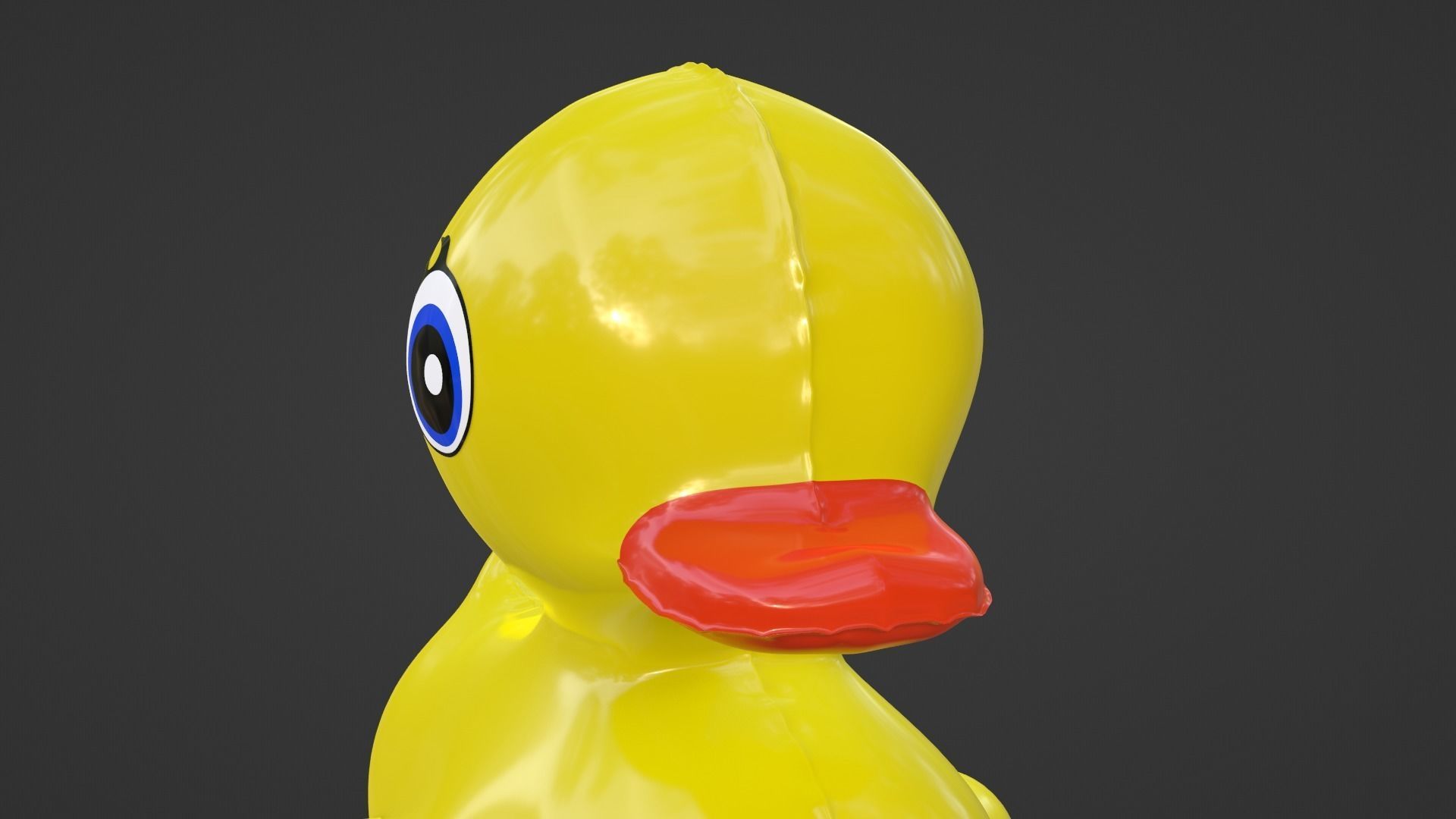 Inflatable Duck Toy 3D model_29