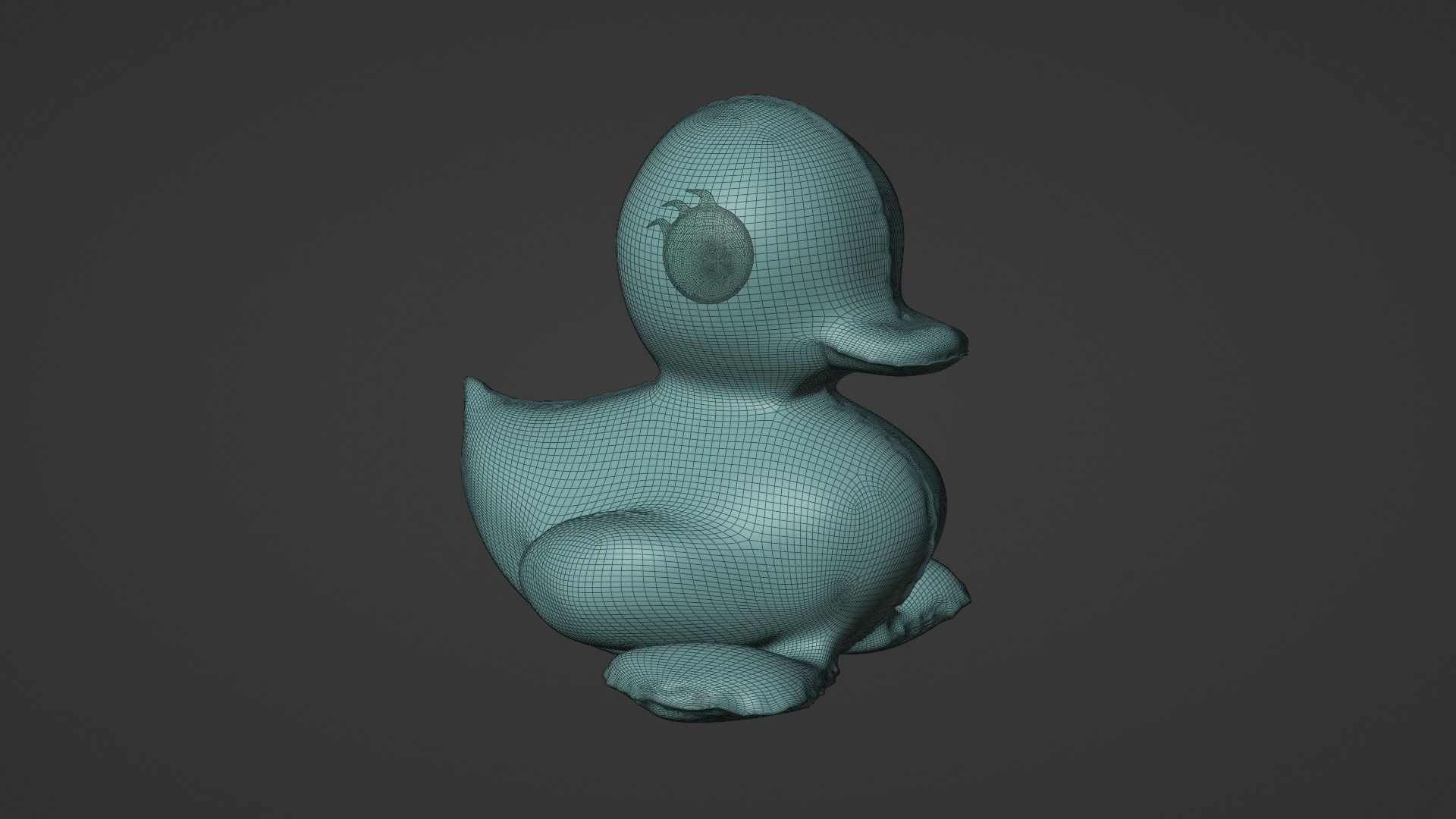 Inflatable Duck Toy 3D model_4