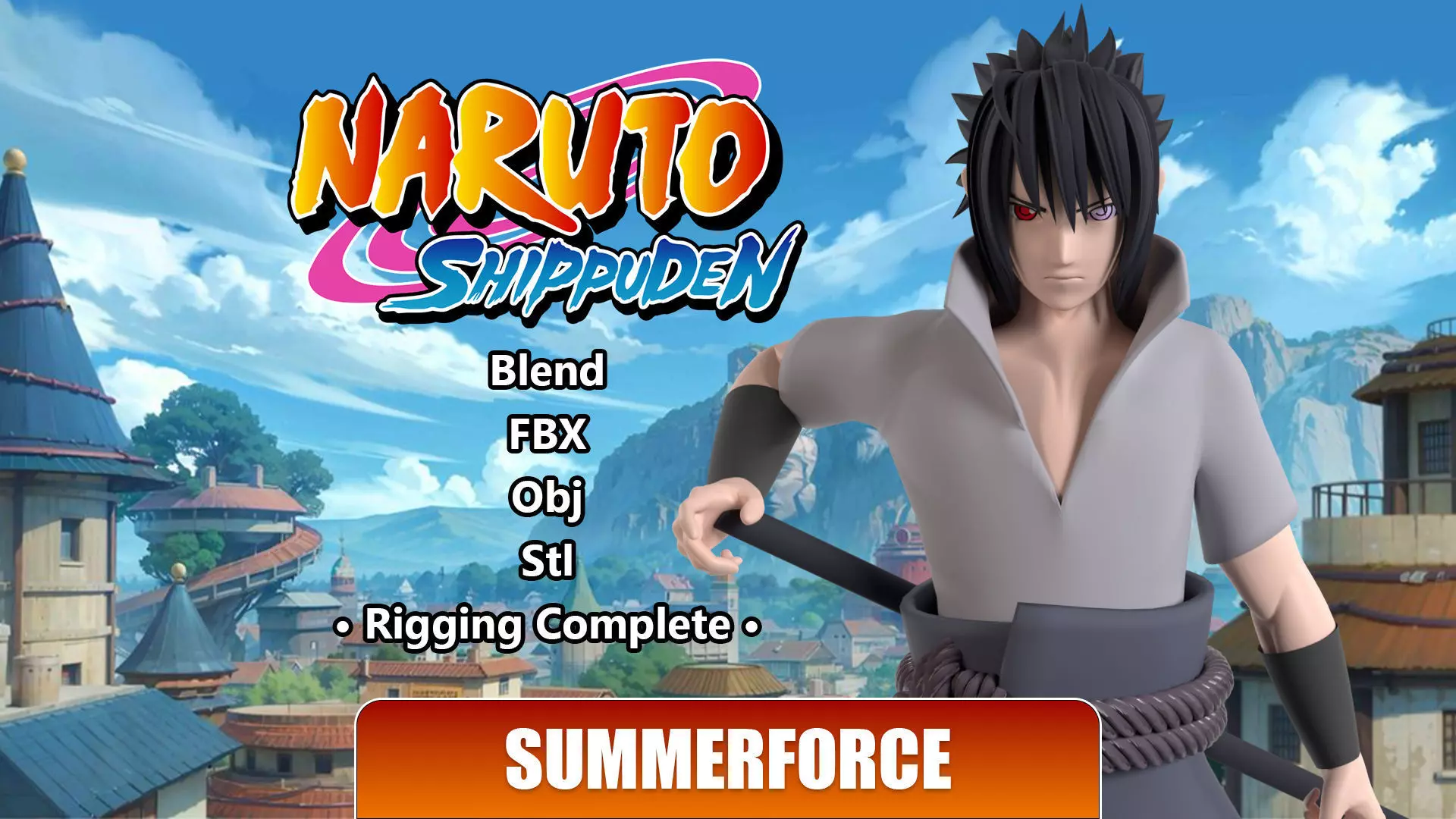 Sasuke Uchiha - Naruto Shippuden 3D model