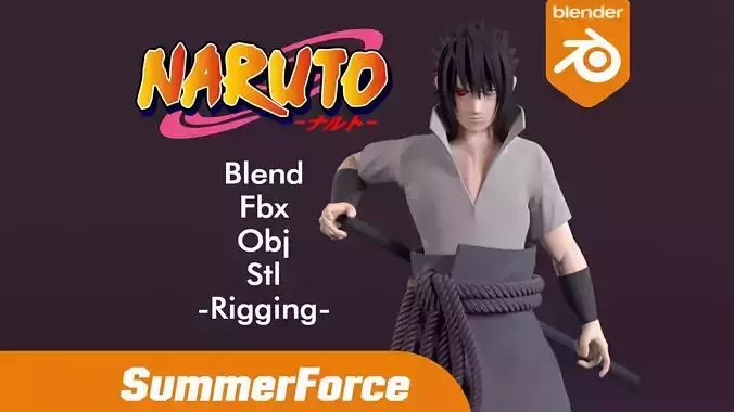 Sasuke Uchiha - Naruto Shippuden 3D model