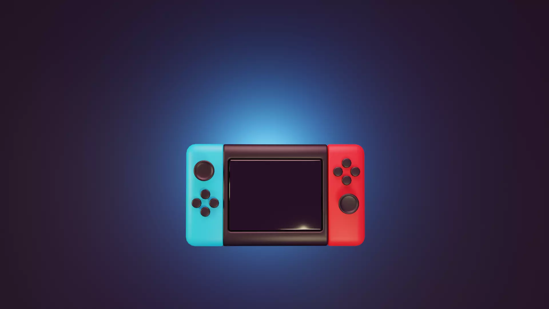 Nintendo Switch 3D model and Animation Low-poly 3D model