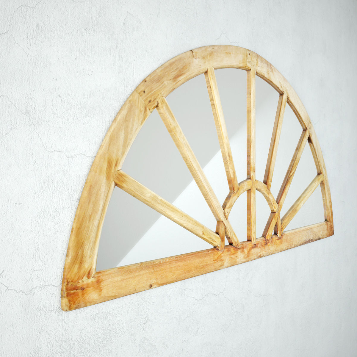 Antique Arch Window Mirror 3D model_3