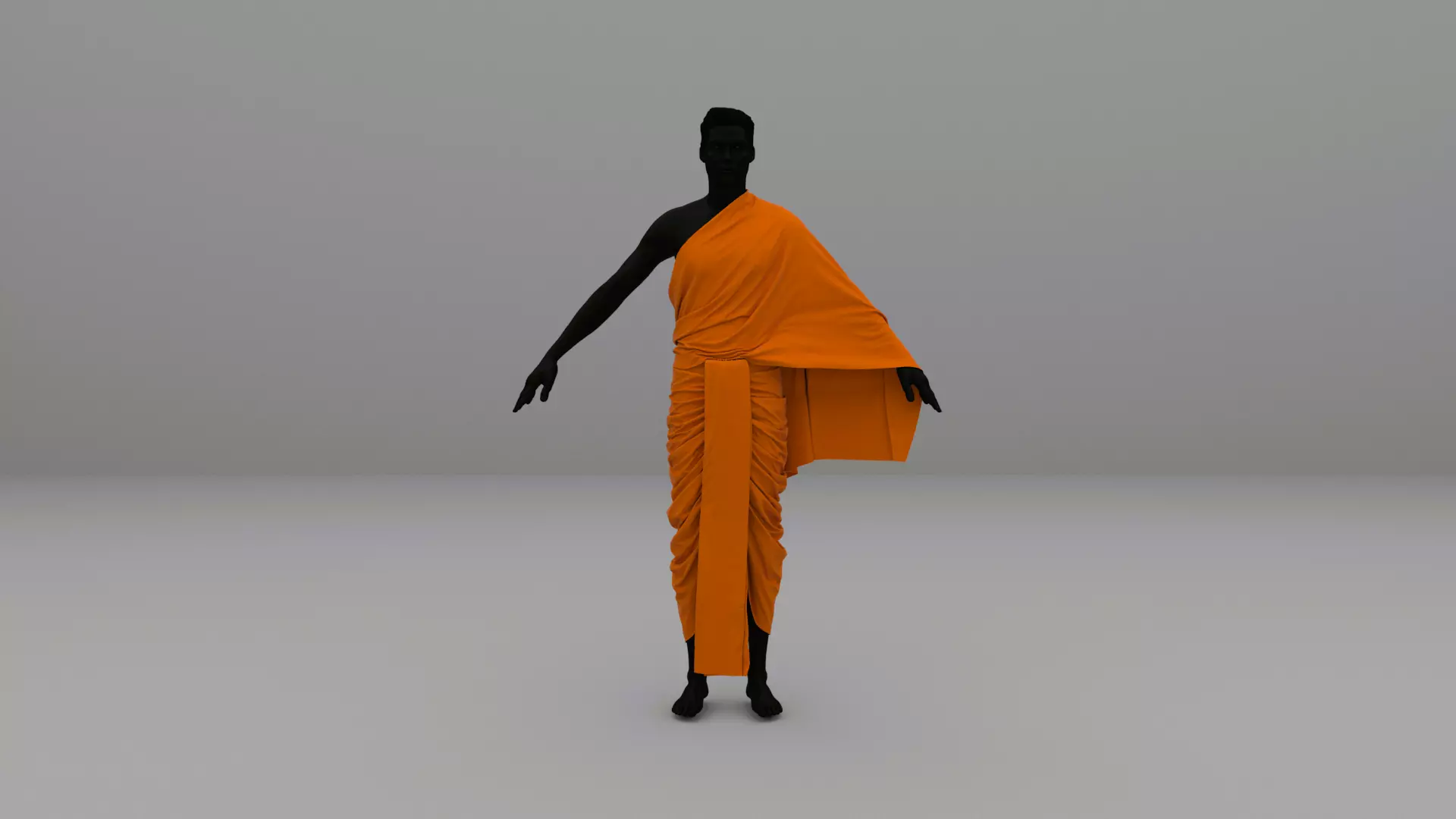 Dhoti- Indian ethnic wear 3D model_0